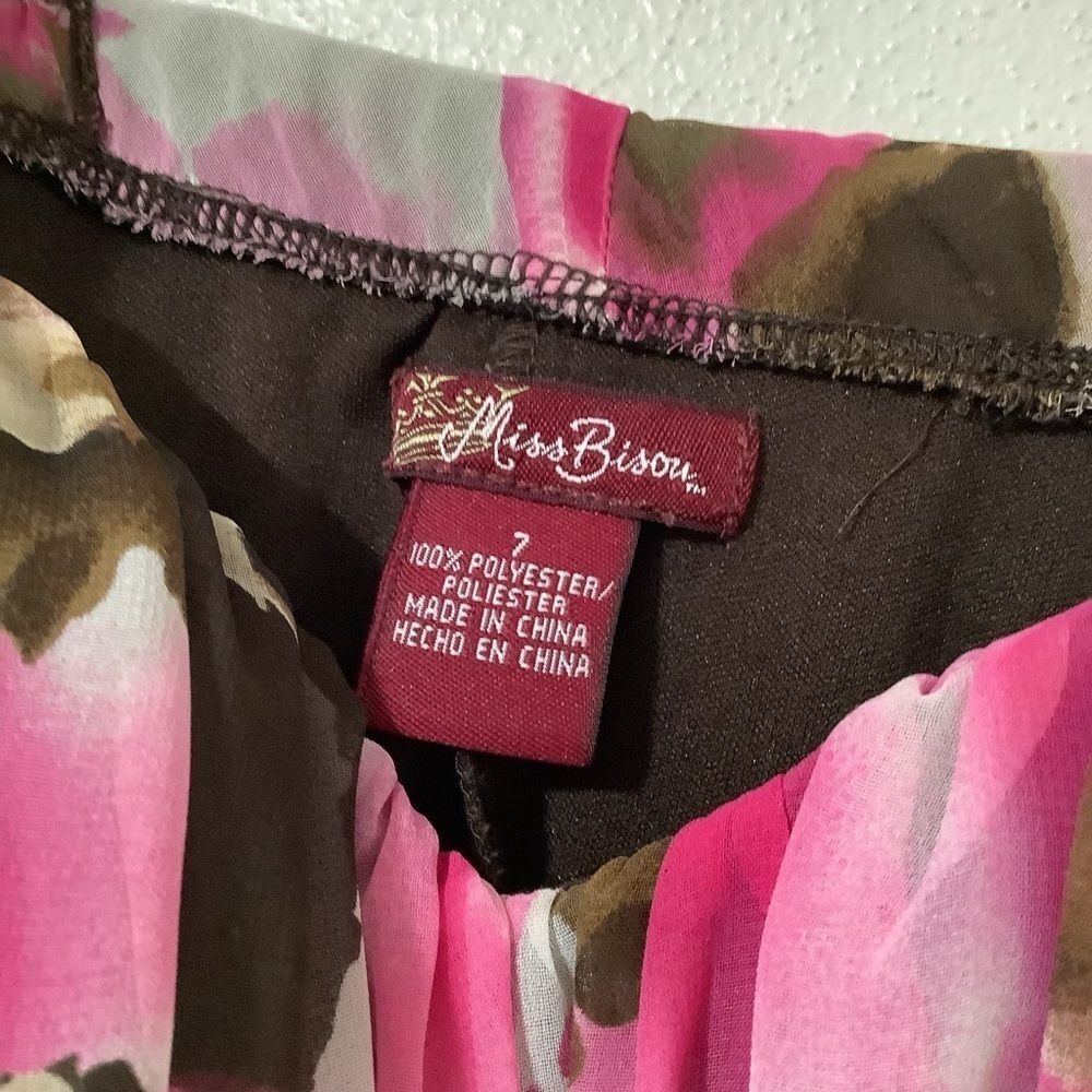 Y2K Brown Babydoll Dress Size 7 Fairycore Coquette Feminine Romantic 2000s - Picture 3 of 4